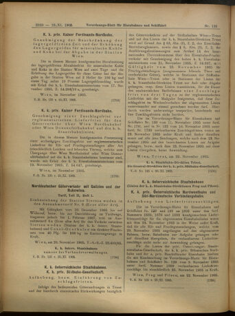 Verordnungs-Blatt für Eisenbahnen und Schiffahrt: Veröffentlichungen in Tarif- und Transport-Angelegenheiten 19051123 Seite: 8