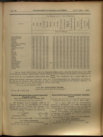 Verordnungs-Blatt für Eisenbahnen und Schiffahrt: Veröffentlichungen in Tarif- und Transport-Angelegenheiten 19051125 Seite: 7