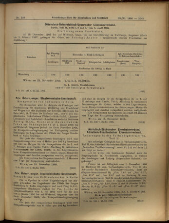 Verordnungs-Blatt für Eisenbahnen und Schiffahrt: Veröffentlichungen in Tarif- und Transport-Angelegenheiten 19051125 Seite: 9