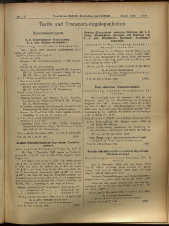 Verordnungs-Blatt für Eisenbahnen und Schiffahrt: Veröffentlichungen in Tarif- und Transport-Angelegenheiten 19051128 Seite: 5