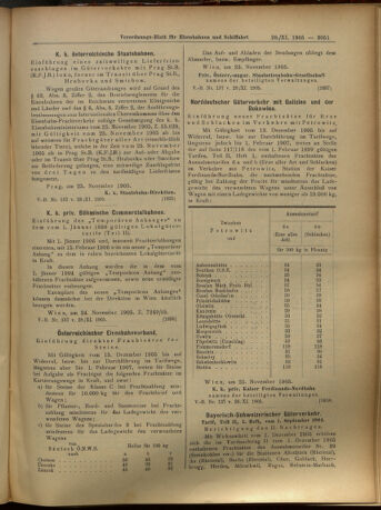 Verordnungs-Blatt für Eisenbahnen und Schiffahrt: Veröffentlichungen in Tarif- und Transport-Angelegenheiten 19051128 Seite: 7