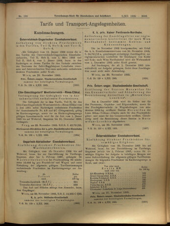 Verordnungs-Blatt für Eisenbahnen und Schiffahrt: Veröffentlichungen in Tarif- und Transport-Angelegenheiten 19051202 Seite: 5