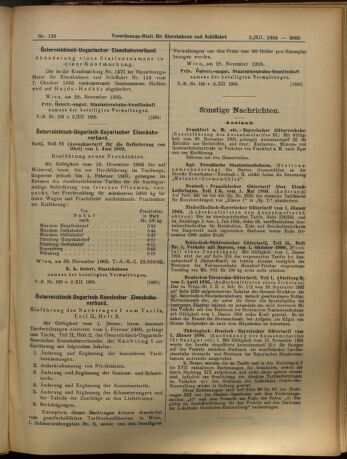 Verordnungs-Blatt für Eisenbahnen und Schiffahrt: Veröffentlichungen in Tarif- und Transport-Angelegenheiten 19051202 Seite: 7