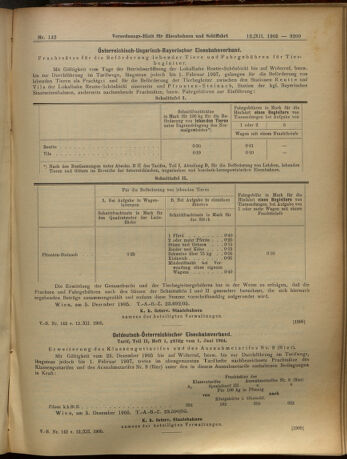 Verordnungs-Blatt für Eisenbahnen und Schiffahrt: Veröffentlichungen in Tarif- und Transport-Angelegenheiten 19051212 Seite: 9