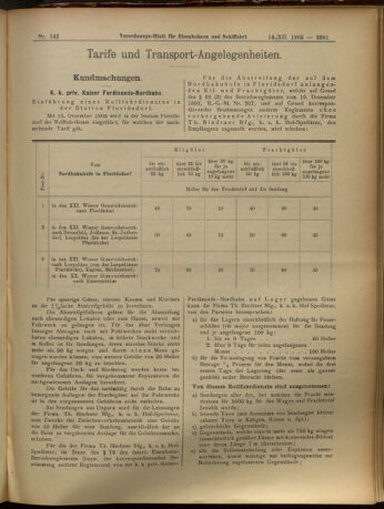 Verordnungs-Blatt für Eisenbahnen und Schiffahrt: Veröffentlichungen in Tarif- und Transport-Angelegenheiten 19051214 Seite: 17