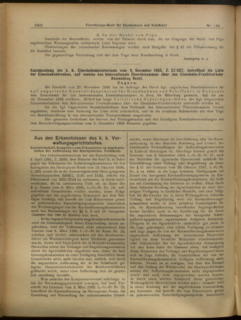 Verordnungs-Blatt für Eisenbahnen und Schiffahrt: Veröffentlichungen in Tarif- und Transport-Angelegenheiten 19051216 Seite: 2