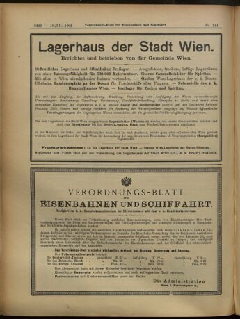 Verordnungs-Blatt für Eisenbahnen und Schiffahrt: Veröffentlichungen in Tarif- und Transport-Angelegenheiten 19051216 Seite: 22