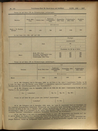 Verordnungs-Blatt für Eisenbahnen und Schiffahrt: Veröffentlichungen in Tarif- und Transport-Angelegenheiten 19051219 Seite: 19