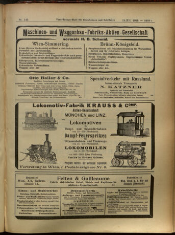 Verordnungs-Blatt für Eisenbahnen und Schiffahrt: Veröffentlichungen in Tarif- und Transport-Angelegenheiten 19051219 Seite: 23