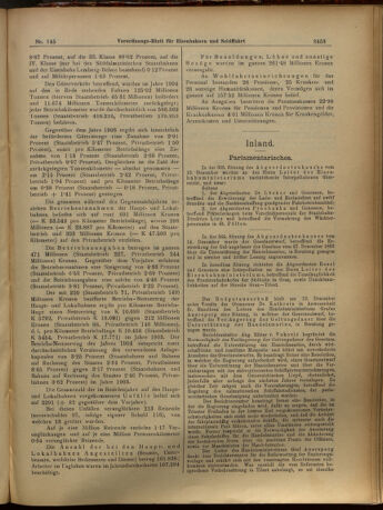 Verordnungs-Blatt für Eisenbahnen und Schiffahrt: Veröffentlichungen in Tarif- und Transport-Angelegenheiten 19051219 Seite: 5