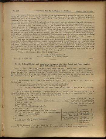 Verordnungs-Blatt für Eisenbahnen und Schiffahrt: Veröffentlichungen in Tarif- und Transport-Angelegenheiten 19051223 Seite: 11