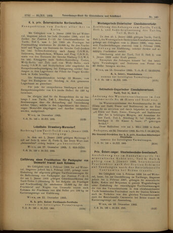 Verordnungs-Blatt für Eisenbahnen und Schiffahrt: Veröffentlichungen in Tarif- und Transport-Angelegenheiten 19051230 Seite: 16