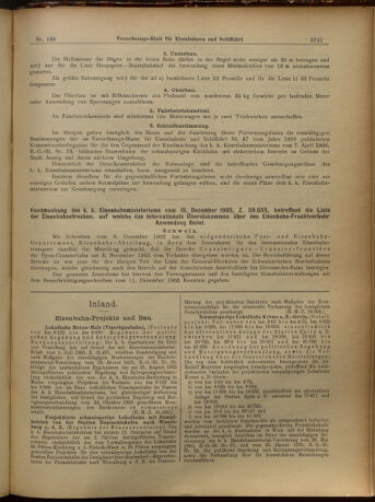 Verordnungs-Blatt für Eisenbahnen und Schiffahrt: Veröffentlichungen in Tarif- und Transport-Angelegenheiten 19051230 Seite: 5