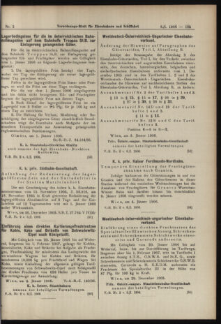 Verordnungs-Blatt für Eisenbahnen und Schiffahrt: Veröffentlichungen in Tarif- und Transport-Angelegenheiten 19060106 Seite: 41