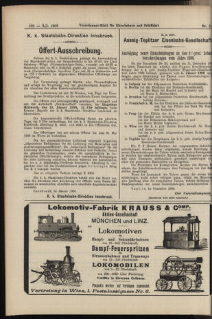 Verordnungs-Blatt für Eisenbahnen und Schiffahrt: Veröffentlichungen in Tarif- und Transport-Angelegenheiten 19060106 Seite: 44