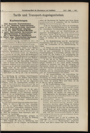 Verordnungs-Blatt für Eisenbahnen und Schiffahrt: Veröffentlichungen in Tarif- und Transport-Angelegenheiten 19060113 Seite: 5