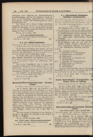 Verordnungs-Blatt für Eisenbahnen und Schiffahrt: Veröffentlichungen in Tarif- und Transport-Angelegenheiten 19060113 Seite: 6