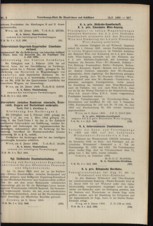 Verordnungs-Blatt für Eisenbahnen und Schiffahrt: Veröffentlichungen in Tarif- und Transport-Angelegenheiten 19060113 Seite: 7