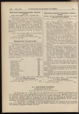 Verordnungs-Blatt für Eisenbahnen und Schiffahrt: Veröffentlichungen in Tarif- und Transport-Angelegenheiten 19060118 Seite: 12