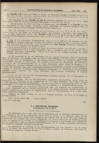 Verordnungs-Blatt für Eisenbahnen und Schiffahrt: Veröffentlichungen in Tarif- und Transport-Angelegenheiten 19060118 Seite: 17