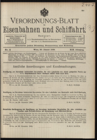 Verordnungs-Blatt für Eisenbahnen und Schiffahrt: Veröffentlichungen in Tarif- und Transport-Angelegenheiten