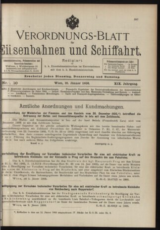 Verordnungs-Blatt für Eisenbahnen und Schiffahrt: Veröffentlichungen in Tarif- und Transport-Angelegenheiten 19060125 Seite: 1