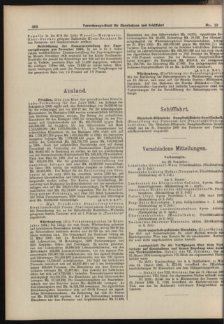 Verordnungs-Blatt für Eisenbahnen und Schiffahrt: Veröffentlichungen in Tarif- und Transport-Angelegenheiten 19060125 Seite: 6