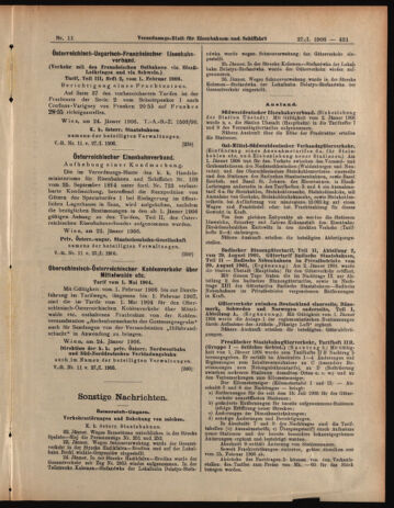 Verordnungs-Blatt für Eisenbahnen und Schiffahrt: Veröffentlichungen in Tarif- und Transport-Angelegenheiten 19060127 Seite: 13