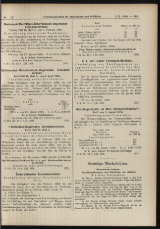 Verordnungs-Blatt für Eisenbahnen und Schiffahrt: Veröffentlichungen in Tarif- und Transport-Angelegenheiten 19060201 Seite: 11