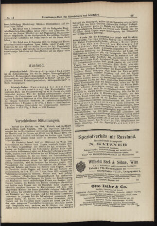 Verordnungs-Blatt für Eisenbahnen und Schiffahrt: Veröffentlichungen in Tarif- und Transport-Angelegenheiten 19060201 Seite: 5