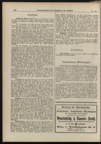 Verordnungs-Blatt für Eisenbahnen und Schiffahrt: Veröffentlichungen in Tarif- und Transport-Angelegenheiten 19060206 Seite: 14