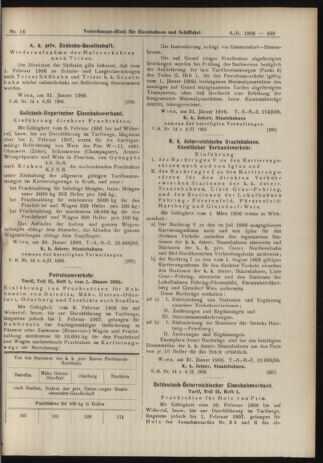 Verordnungs-Blatt für Eisenbahnen und Schiffahrt: Veröffentlichungen in Tarif- und Transport-Angelegenheiten 19060206 Seite: 17