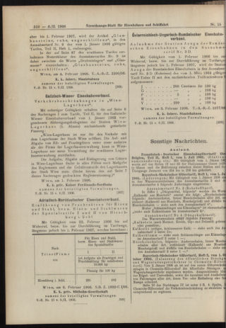 Verordnungs-Blatt für Eisenbahnen und Schiffahrt: Veröffentlichungen in Tarif- und Transport-Angelegenheiten 19060208 Seite: 10