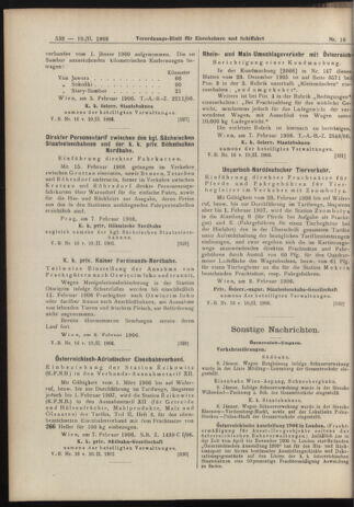 Verordnungs-Blatt für Eisenbahnen und Schiffahrt: Veröffentlichungen in Tarif- und Transport-Angelegenheiten 19060210 Seite: 16