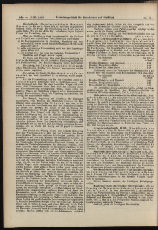 Verordnungs-Blatt für Eisenbahnen und Schiffahrt: Veröffentlichungen in Tarif- und Transport-Angelegenheiten 19060210 Seite: 18