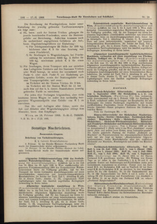 Verordnungs-Blatt für Eisenbahnen und Schiffahrt: Veröffentlichungen in Tarif- und Transport-Angelegenheiten 19060217 Seite: 22