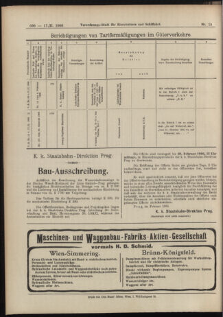 Verordnungs-Blatt für Eisenbahnen und Schiffahrt: Veröffentlichungen in Tarif- und Transport-Angelegenheiten 19060217 Seite: 24