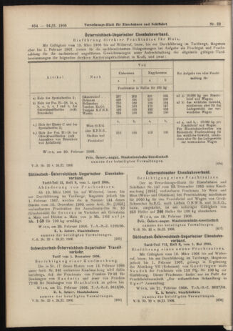 Verordnungs-Blatt für Eisenbahnen und Schiffahrt: Veröffentlichungen in Tarif- und Transport-Angelegenheiten 19060224 Seite: 10