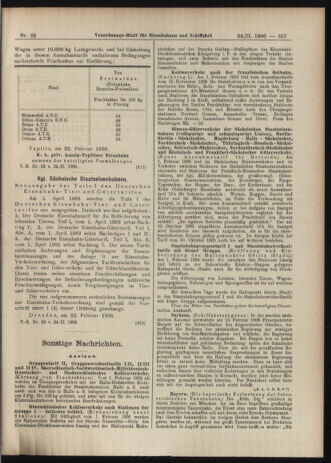 Verordnungs-Blatt für Eisenbahnen und Schiffahrt: Veröffentlichungen in Tarif- und Transport-Angelegenheiten 19060224 Seite: 13