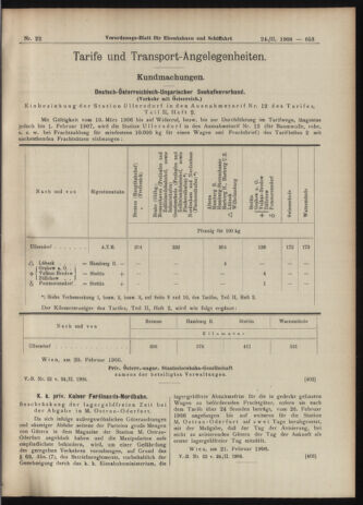 Verordnungs-Blatt für Eisenbahnen und Schiffahrt: Veröffentlichungen in Tarif- und Transport-Angelegenheiten 19060224 Seite: 9