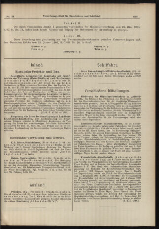 Verordnungs-Blatt für Eisenbahnen und Schiffahrt: Veröffentlichungen in Tarif- und Transport-Angelegenheiten 19060301 Seite: 11