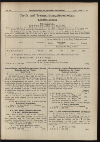 Verordnungs-Blatt für Eisenbahnen und Schiffahrt: Veröffentlichungen in Tarif- und Transport-Angelegenheiten 19060301 Seite: 13