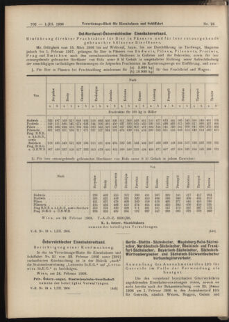 Verordnungs-Blatt für Eisenbahnen und Schiffahrt: Veröffentlichungen in Tarif- und Transport-Angelegenheiten 19060301 Seite: 14