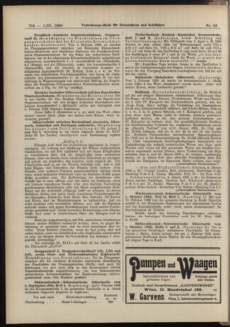 Verordnungs-Blatt für Eisenbahnen und Schiffahrt: Veröffentlichungen in Tarif- und Transport-Angelegenheiten 19060301 Seite: 16