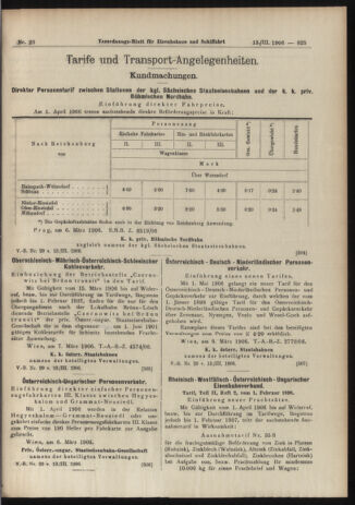 Verordnungs-Blatt für Eisenbahnen und Schiffahrt: Veröffentlichungen in Tarif- und Transport-Angelegenheiten 19060313 Seite: 13