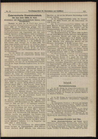 Verordnungs-Blatt für Eisenbahnen und Schiffahrt: Veröffentlichungen in Tarif- und Transport-Angelegenheiten 19060317 Seite: 3