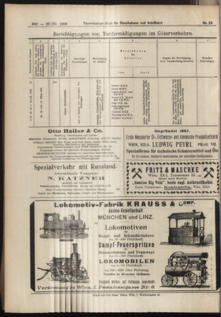 Verordnungs-Blatt für Eisenbahnen und Schiffahrt: Veröffentlichungen in Tarif- und Transport-Angelegenheiten 19060322 Seite: 16