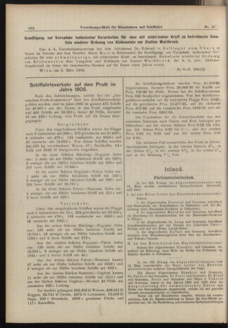 Verordnungs-Blatt für Eisenbahnen und Schiffahrt: Veröffentlichungen in Tarif- und Transport-Angelegenheiten 19060322 Seite: 2