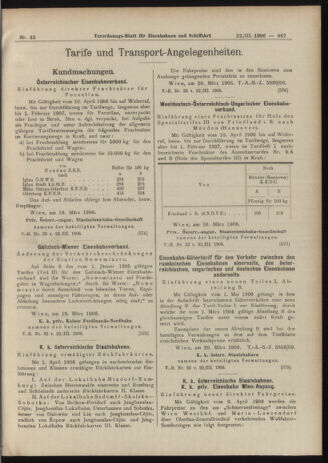 Verordnungs-Blatt für Eisenbahnen und Schiffahrt: Veröffentlichungen in Tarif- und Transport-Angelegenheiten 19060322 Seite: 7