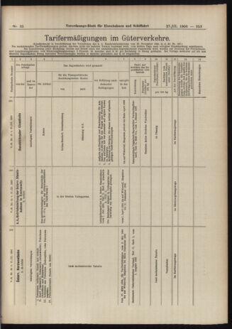 Verordnungs-Blatt für Eisenbahnen und Schiffahrt: Veröffentlichungen in Tarif- und Transport-Angelegenheiten 19060327 Seite: 9